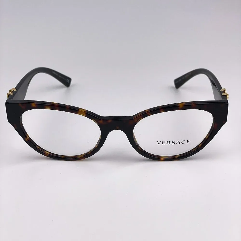Versace VE3282 108 Eyeglasses Dark Havana Cat Eye Women